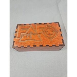 🔥FAFO 45 Caliber Wooden Engraved Ammo Box: Holds 50 Rounds